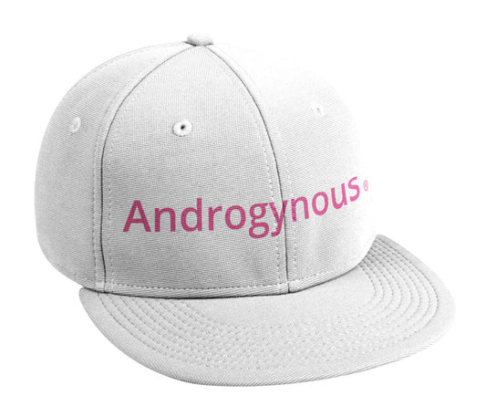 ANDROGYNOUS PINK ON WHITE PRINTED -6 PANEL - COTTON CAP
