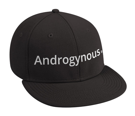 ANDROGYNOUS WHITE ON BLACK PRINTED-6 PANEL - COTTON CAP