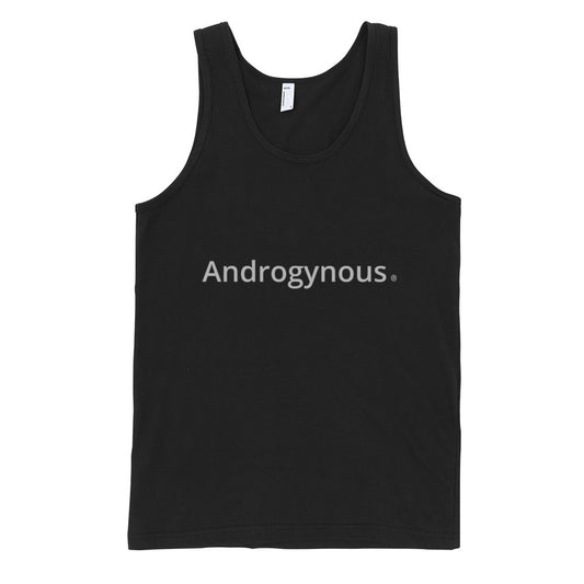 ANDROGYNOUS SILVER ON BLACK PRINTED FINE JERSEY COTTON-T-SHIRT