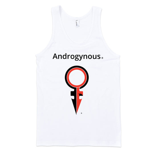ANDROGYNOUS + SYMBOL BLACK AND RED ON WHITE PRINTED FINE JERSEY COTTON-T-SHIRT