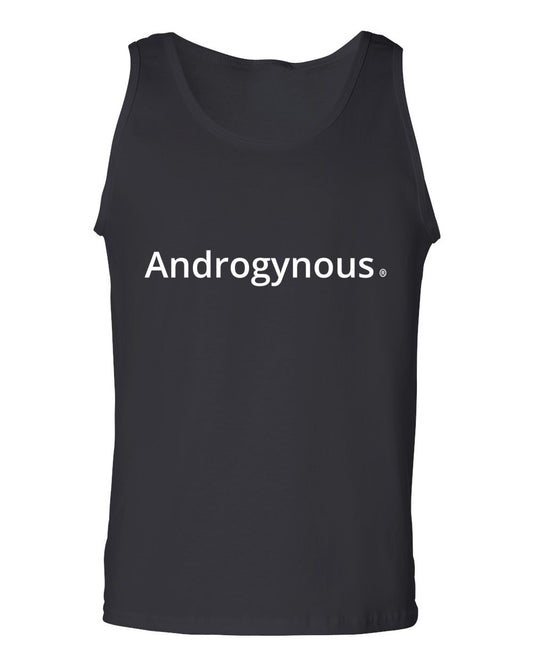 ANDROGYNOUS WHITE ON BLACK PRINTED COTTON-T-SHIRT