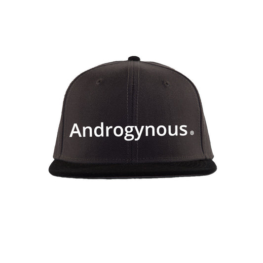 ANDROGYNOUS WHITE ON BLACK PRINTED - SNAPBACK CAP