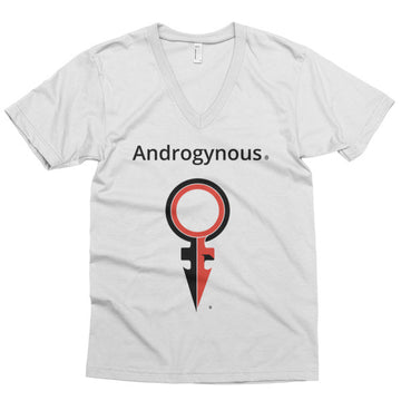 Test- ANDROGYNOUS + SYMBOL BLACK AND RED ON WHITE PRINTED ORGANIC FINE JERSEY COTTON-T-SHIRT