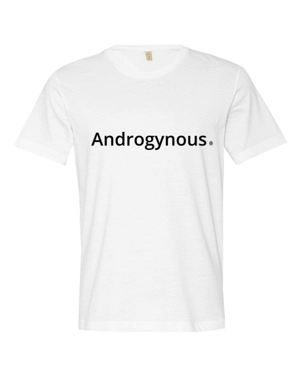 ANDROGYNOUS BLACK ON WHITE PRINTED FINE JERSEY COTTON- T-SHIRT