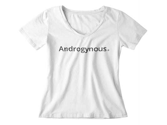 ANDROGYNOUS BLACK ON WHITE PRINTED RINGSPUN COTTON- T-SHIRT