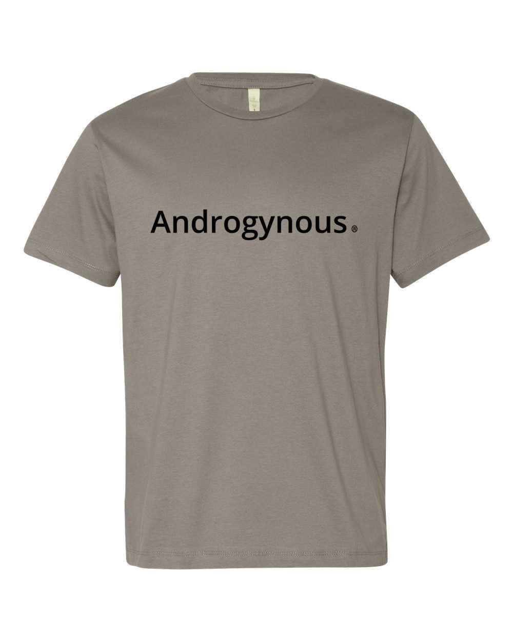 ANDROGYNOUS BLACK ON GREY PRINTED FINE JERSEY COTTON-T-SHIRT