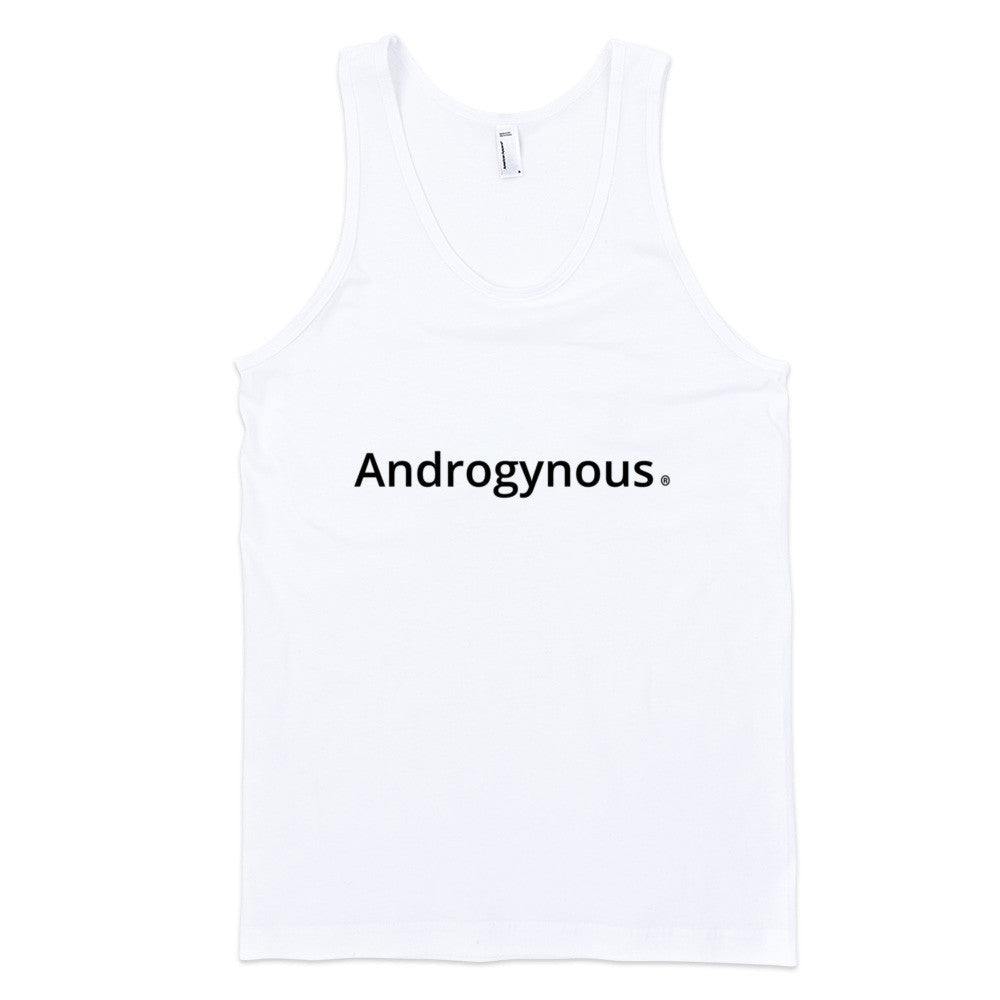 ANDROGYNOUS BLACK ON WHITE PRINTED FINE JERSEY COTTON- T-SHIRT