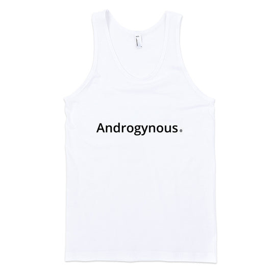 ANDROGYNOUS BLACK ON WHITE PRINTED FINE JERSEY COTTON- T-SHIRT
