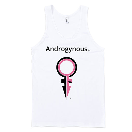 ANDROGYNOUS + SYMBOL PINK AND BLACK ON WHITE PRINTED FINE JERSEY COTTON-T-SHIRT