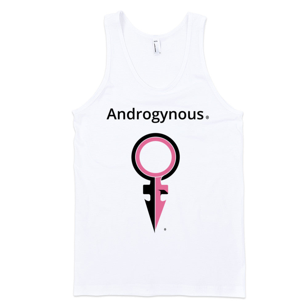 ANDROGYNOUS + SYMBOL PINK AND BLACK ON WHITE PRINTED FINE JERSEY COTTON-T-SHIRT