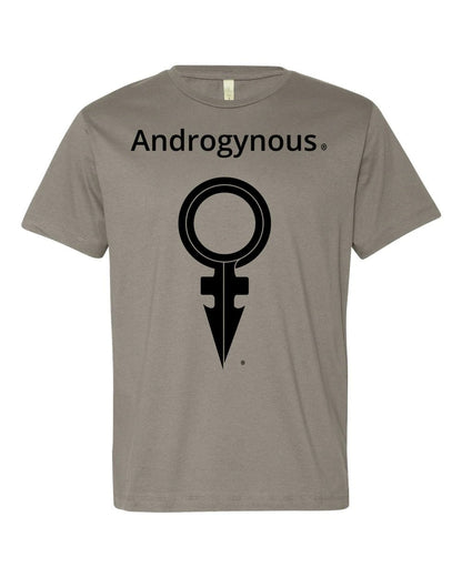 Test- ANDROGYNOUS + SYMBOL  BLACK AND RED ON WHITE PRINTED ORGANIC FINE JERSEY COTTON-T-SHIRT