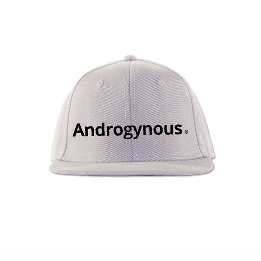 ANDROGYNOUS BLACK ON WHITE PRINTED - SNAPBACK CAP